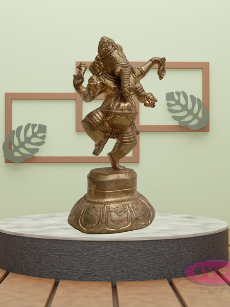 Panchaloha Dancing Ganesha Idol – 5 Inch