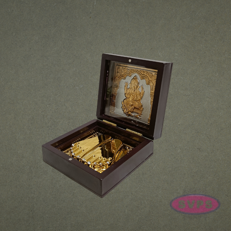 Lord Ganesha Paduka Box – Decorative Pooja Gift Box