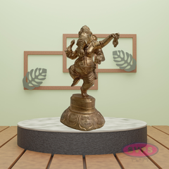 Panchaloha Dancing Ganesha Idol – 5 Inch