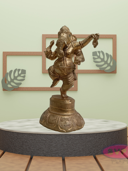 Panchaloha Dancing Ganesha Idol – 5 Inch