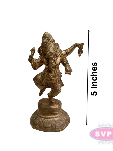 Panchaloha Dancing Ganesha Idol – 5 Inch