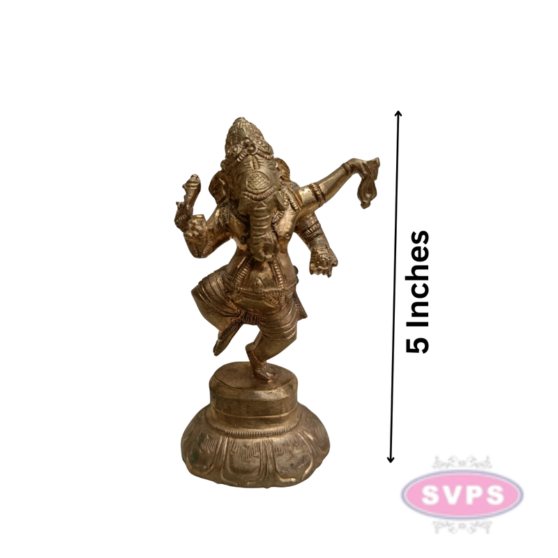 Panchaloha Dancing Ganesha Idol – 5 Inch