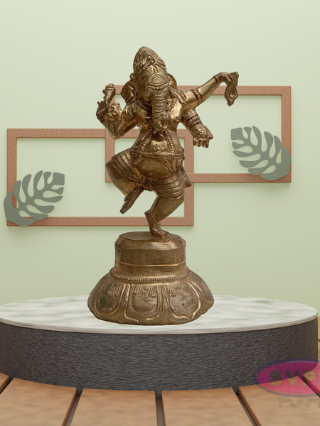 Panchaloha Dancing Ganesha Idol – 5 Inch