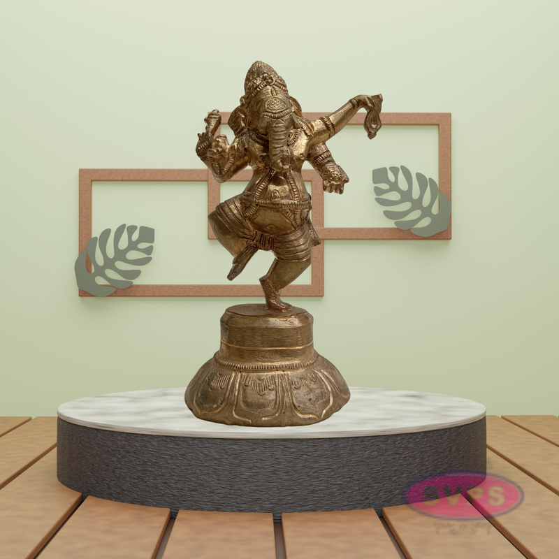 Panchaloha Dancing Ganesha Idol – 5 Inch