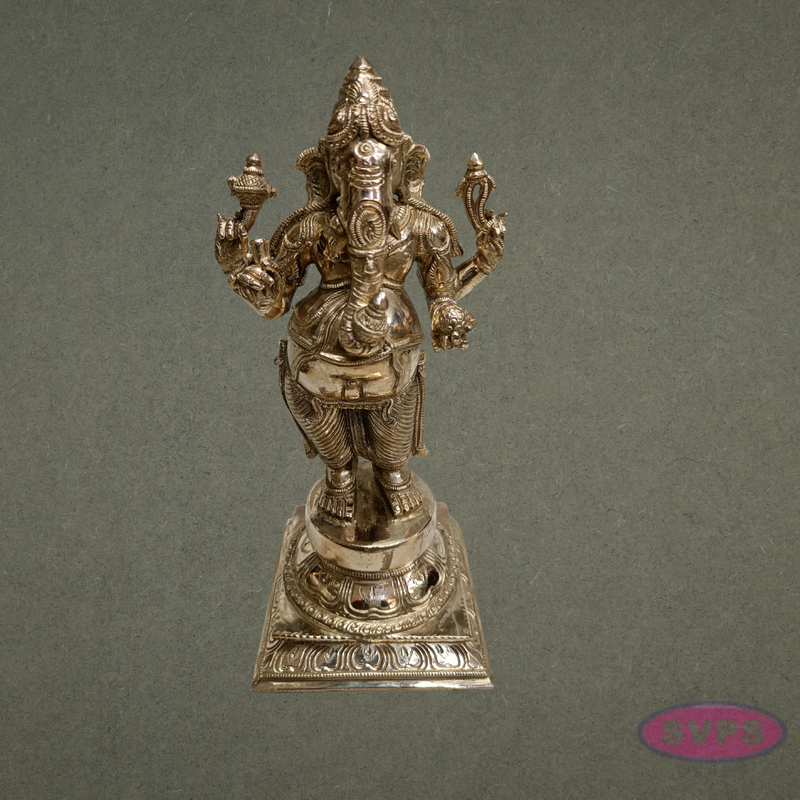 Panchalogham Standing Lord Ganesha Idol – 12 Inch Traditional Ganapathi Statue