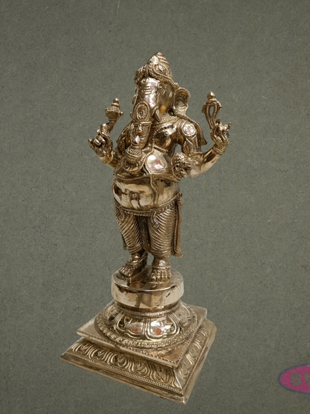 Panchalogham Standing Lord Ganesha Idol – 12 Inch Traditional Ganapathi Statue
