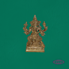 Handcrafted Panchalogha Ganesha Idol – Divine Multi-Armed Ganapati