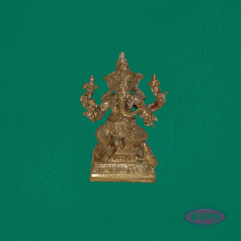 Handcrafted Panchalogha Ganesha Idol – Divine Multi-Armed Ganapati
