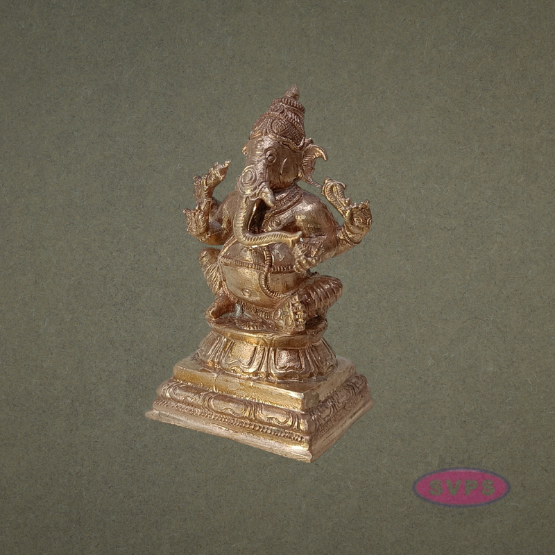 Panchaloham Idampuri Ganesha Idol Home Temple