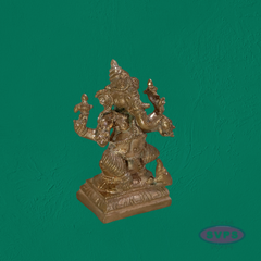 Handcrafted Panchalogha Ganesha Idol – Divine Multi-Armed Ganapati