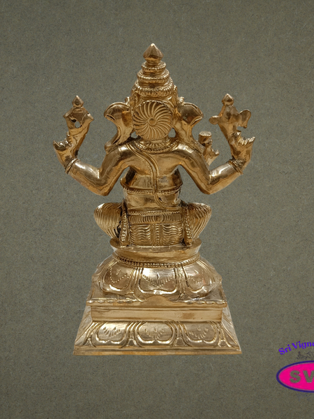 Panchalogha Lord Ganesha Idol – Traditional Pancha Loha Vinayagar Statue for Pooja
