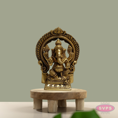 Brass Ganesha Idol Prabhavali Arch