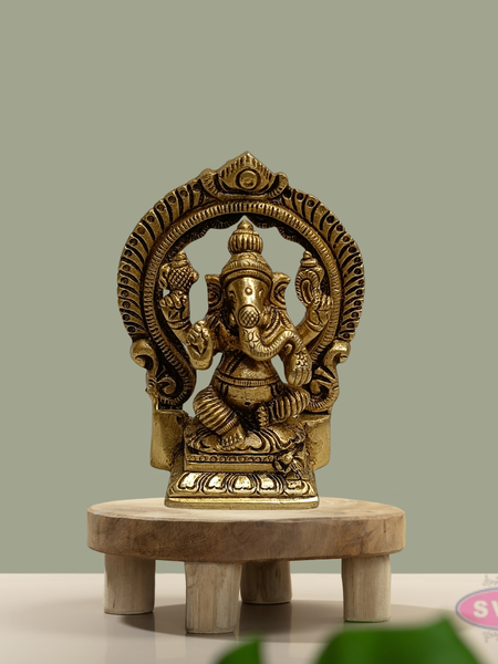 Brass Ganesha Idol Prabhavali Arch