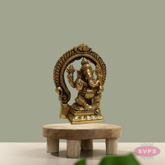 Brass Ganesha Idol Prabhavali Arch