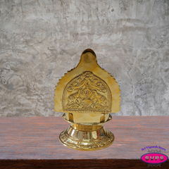 Brass Ganesha Vilakku – Traditional Vinayagar Oil Lamp for Pooja