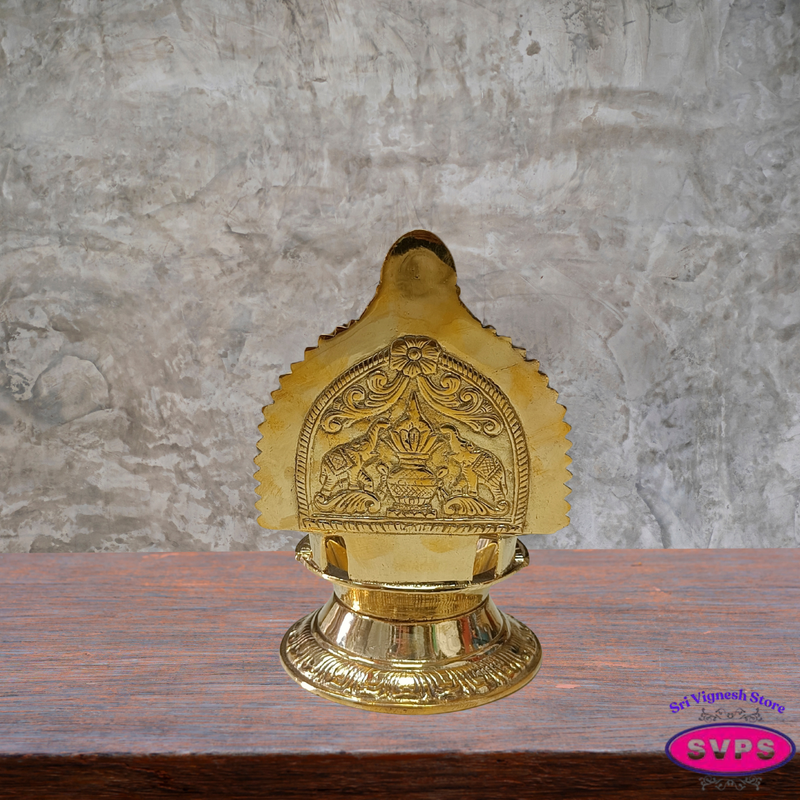 Brass Ganesha Vilakku – Traditional Vinayagar Oil Lamp for Pooja