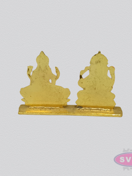 Gold Coated Ganesha Lakshmi Murti Set