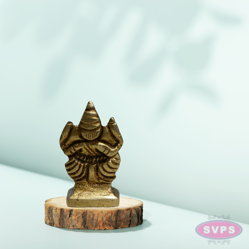 Mini Ganesh Idol 1 Inch Brass Murti for Pooja & Pocket Temple