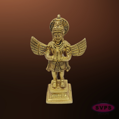 Garuda Swamy Brass Idol with Wings – Spiritual Temple Decor