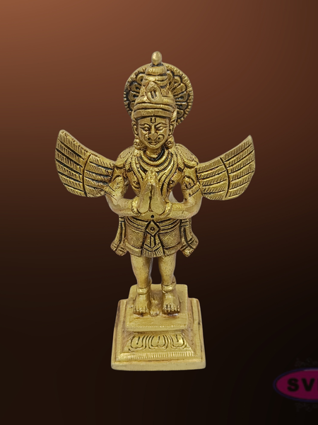 Garuda Swamy Brass Idol with Wings – Spiritual Temple Decor