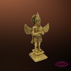 Garuda Swamy Brass Idol with Wings – Spiritual Temple Decor