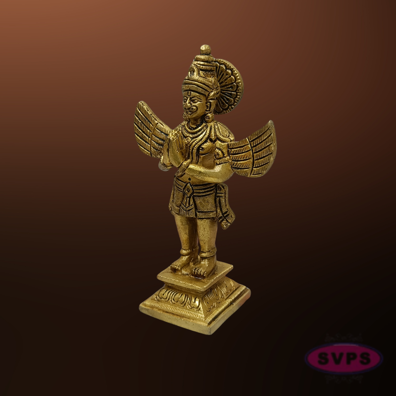 Garuda Swamy Brass Idol with Wings – Spiritual Temple Decor