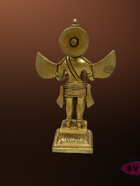 Garuda Swamy Brass Idol with Wings – Spiritual Temple Decor