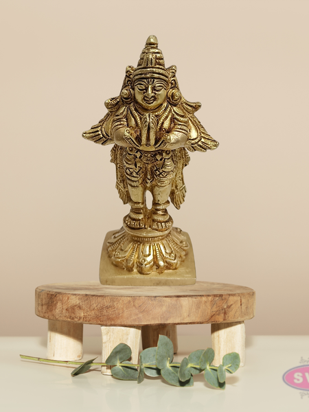 Brass Garuda Bhagwan Idol – Anjali Hasta Pose