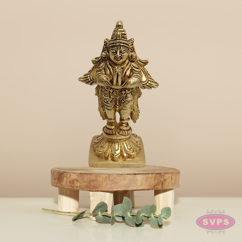Brass Garuda Bhagwan Idol – Anjali Hasta Pose