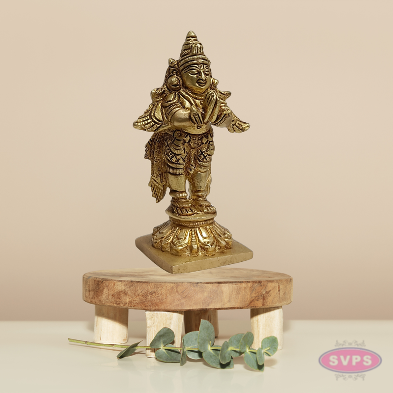 Brass Garuda Bhagwan Idol – Anjali Hasta Pose
