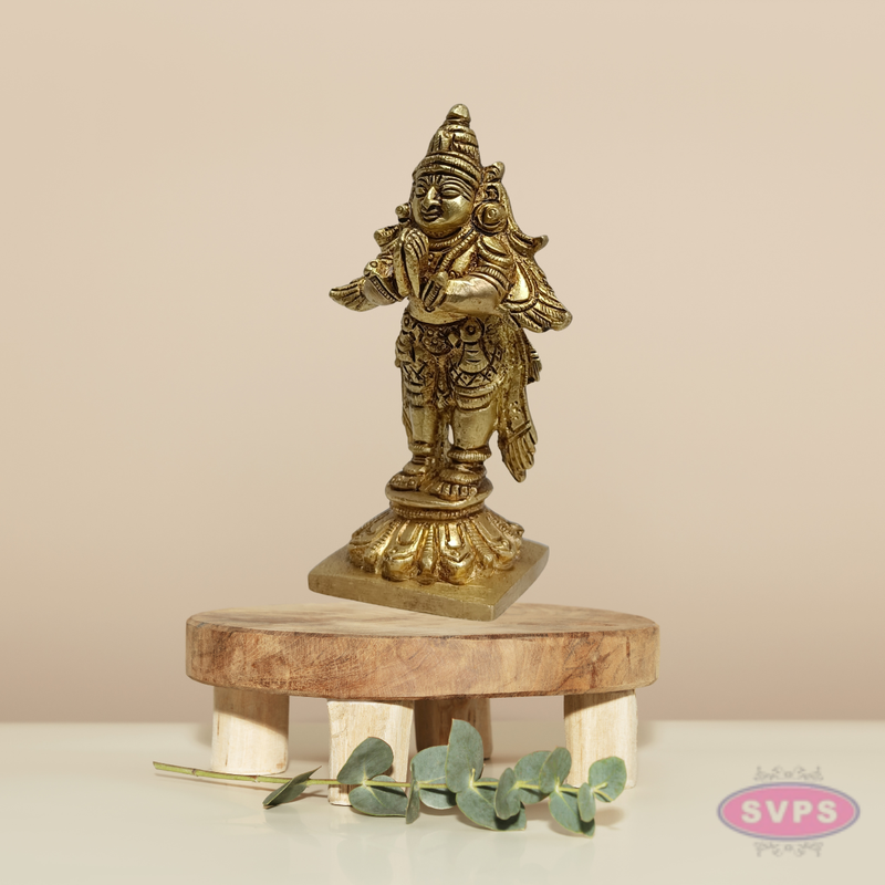 Brass Garuda Bhagwan Idol – Anjali Hasta Pose