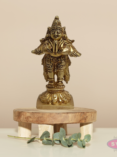 Brass Garuda Bhagwan Idol – Anjali Hasta Pose