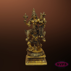 Sri Lakshmi Narayana Garuda Vahana Brass Idol – Perumal Thayar Statue