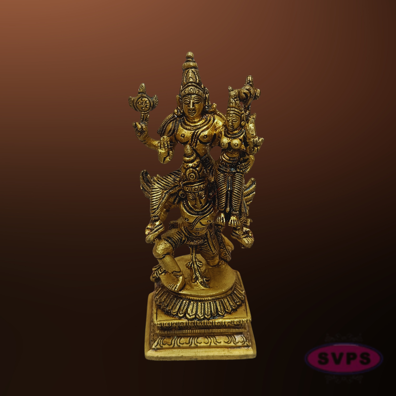 Sri Lakshmi Narayana Garuda Vahana Brass Idol – Perumal Thayar Statue
