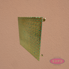 Green Floral Design Pooja Manai – Decorative Gold Finish Mandir Chowki for God Idols