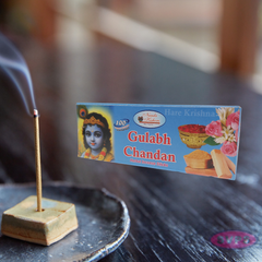 Handrolled Gulabh Chandan Agarbatti Sticks – Herbal Incense for Puja, Meditation, Yoga & Home Fragrance