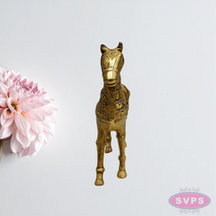 Handcrafted Brass Horse Figurine – 6 Inch Showpiece