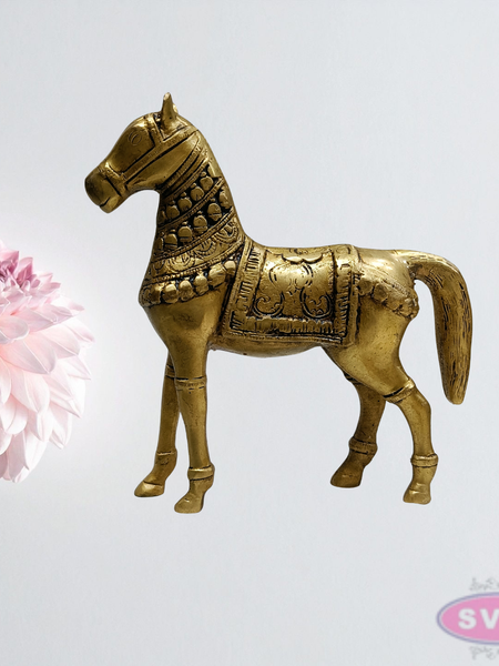 9 Inch Brass Horse Statue – Decorative Vastu Feng Shui Horse