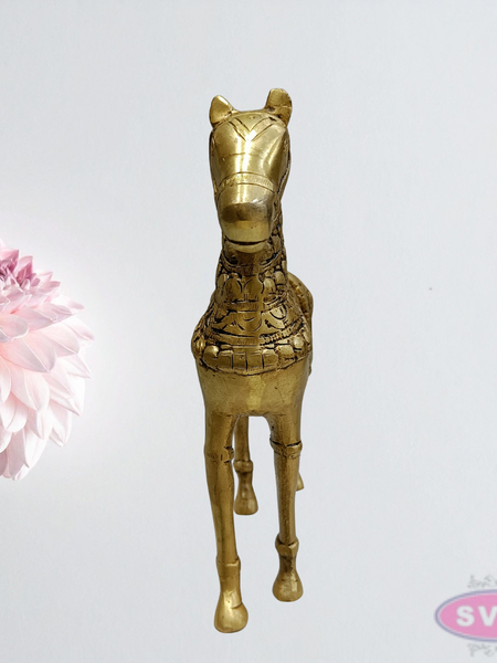 9 Inch Brass Horse Statue – Decorative Vastu Feng Shui Horse