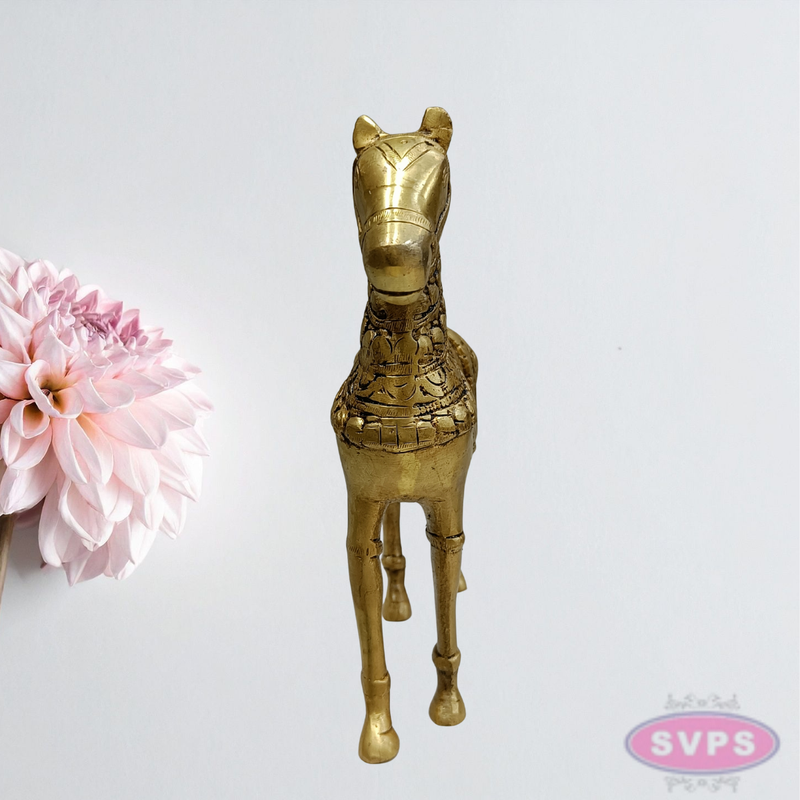 9 Inch Brass Horse Statue – Decorative Vastu Feng Shui Horse