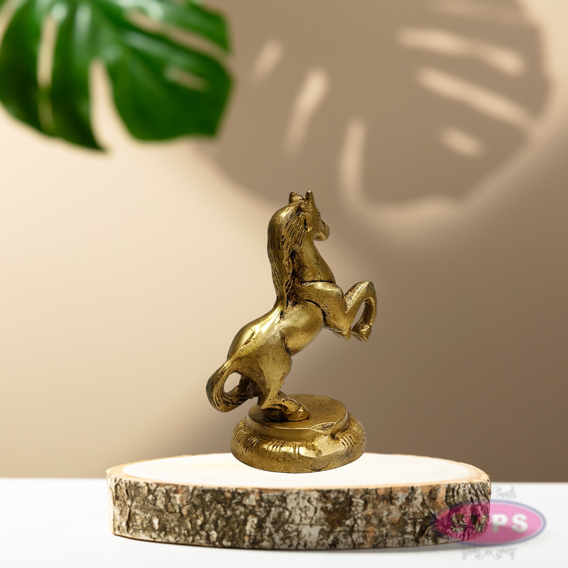 Brass Standing Horse Idol – Lucky Vastu Home Decoration
