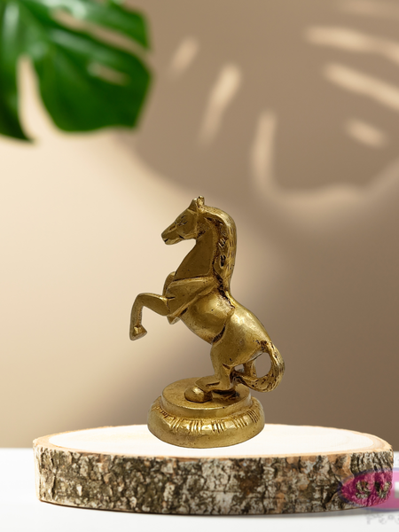 Brass Standing Horse Idol – Lucky Vastu Home Decoration
