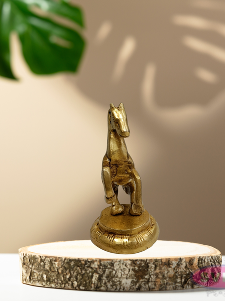 Brass Standing Horse Idol – Lucky Vastu Home Decoration