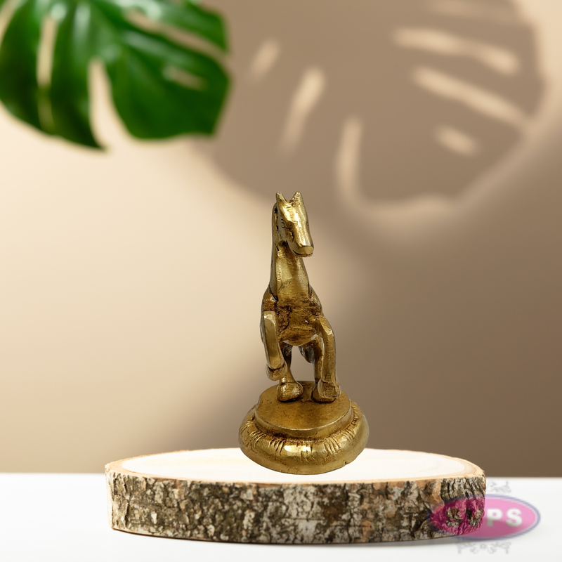 Brass Standing Horse Idol – Lucky Vastu Home Decoration