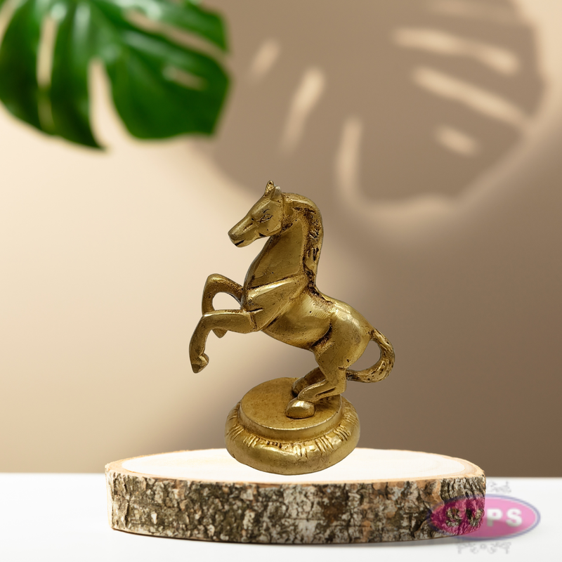 Brass Standing Horse Idol – Lucky Vastu Home Decoration