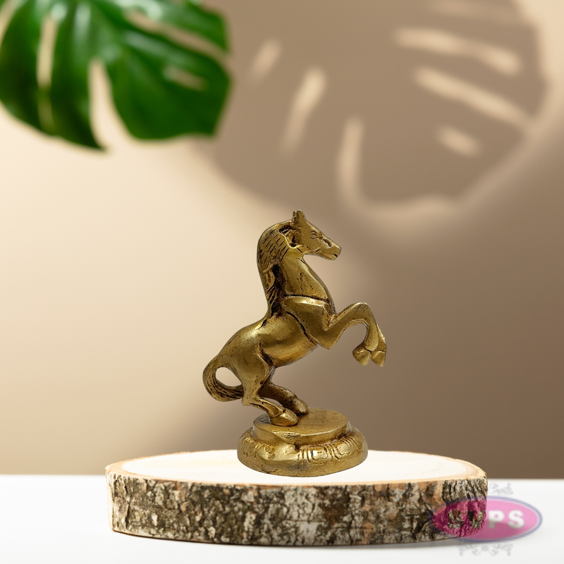 Brass Standing Horse Idol – Lucky Vastu Home Decoration