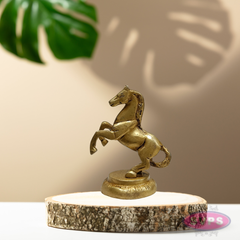 Brass Standing Horse Idol – Lucky Vastu Home Decoration