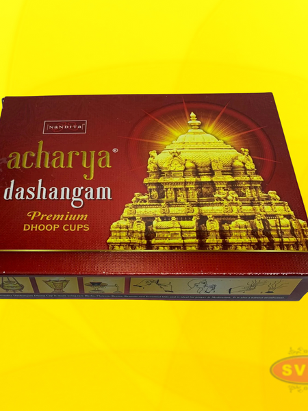 Nandita Acharya Dashangam Premium Dhoop Cups – Natural Herbal Incense for Pooja & Meditation