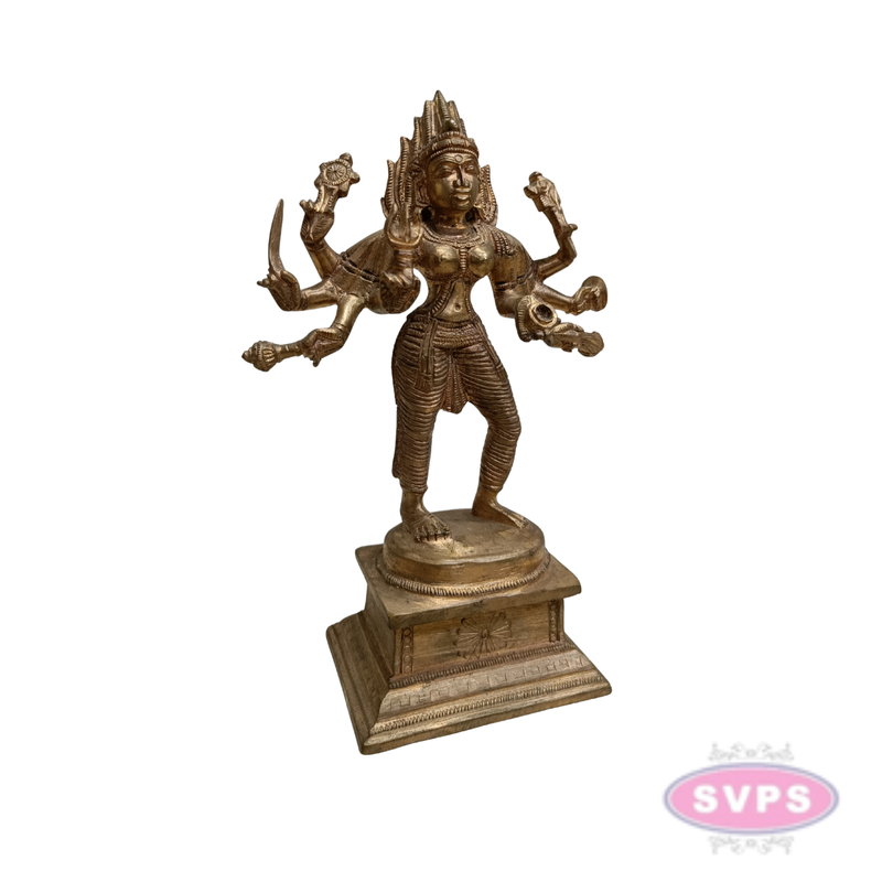 Antique Finish Panchaloha Kali Amman Idol for Pooja Room