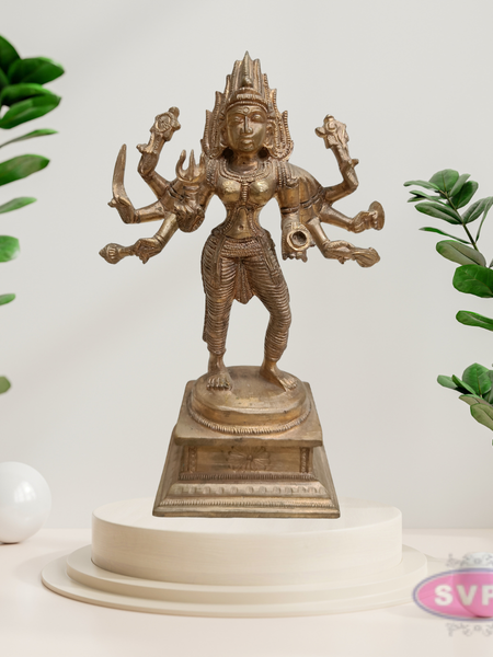 Antique Finish Panchaloha Kali Amman Idol for Pooja Room